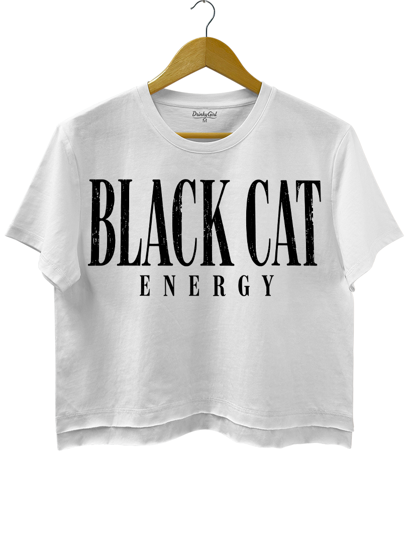 Black Cat Energy Crop Top