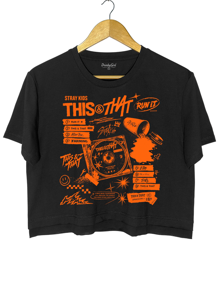 Retro Stray Kids This And That Tracklist Crop Top