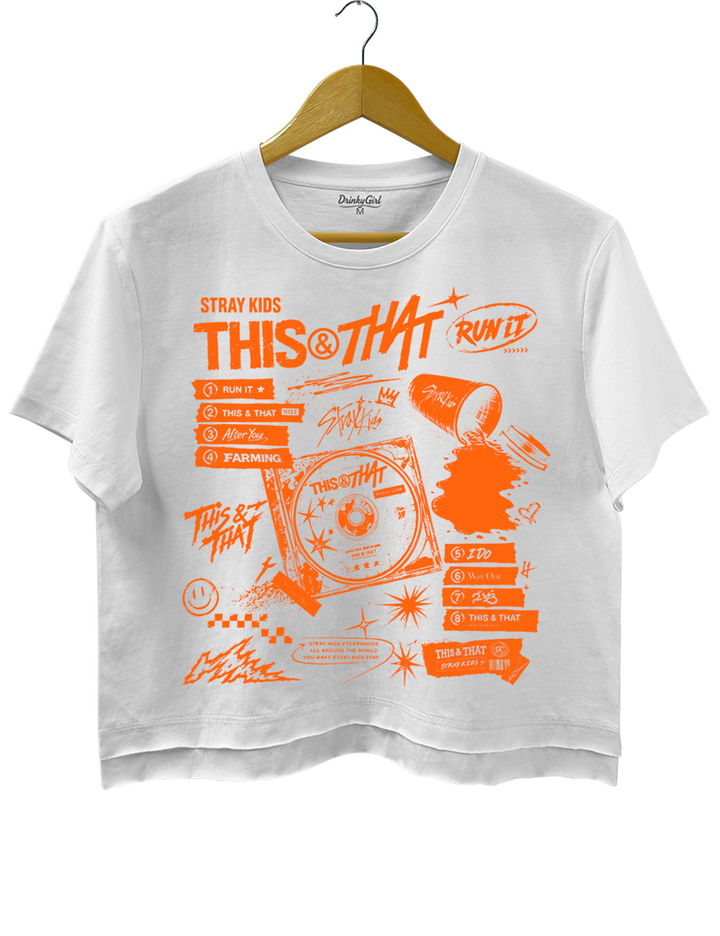 Retro Stray Kids This And That Tracklist Crop Top