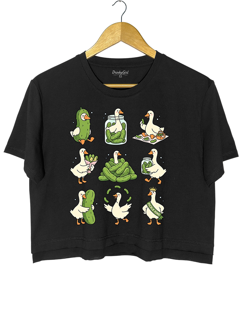 Pickle Lover Silly Goose Crop Top