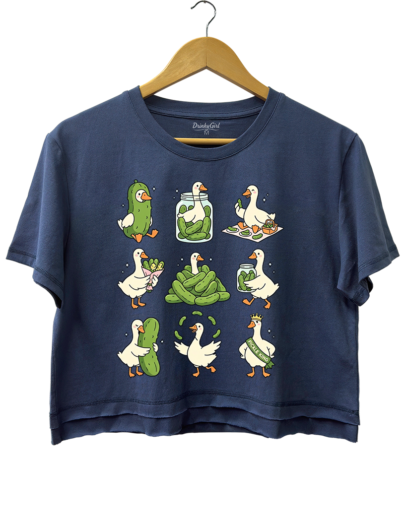 Pickle Lover Silly Goose Crop Top