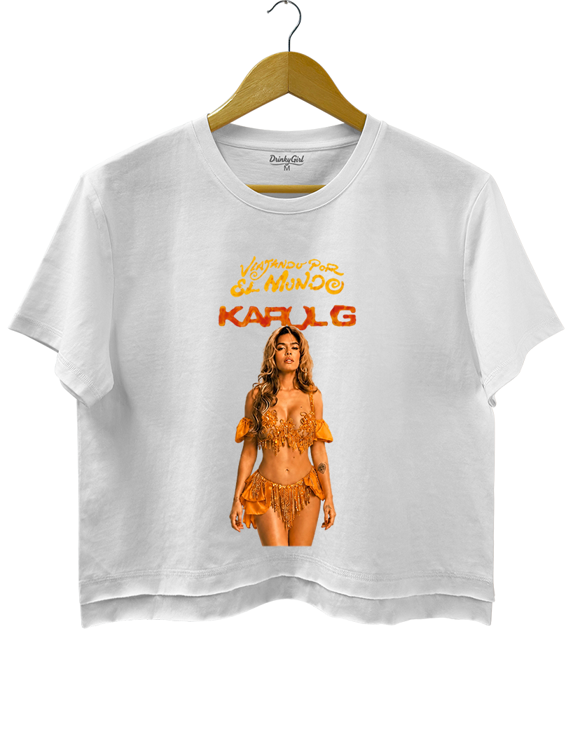 Karol G Viajando Por El Mundo Inspired Crop Top