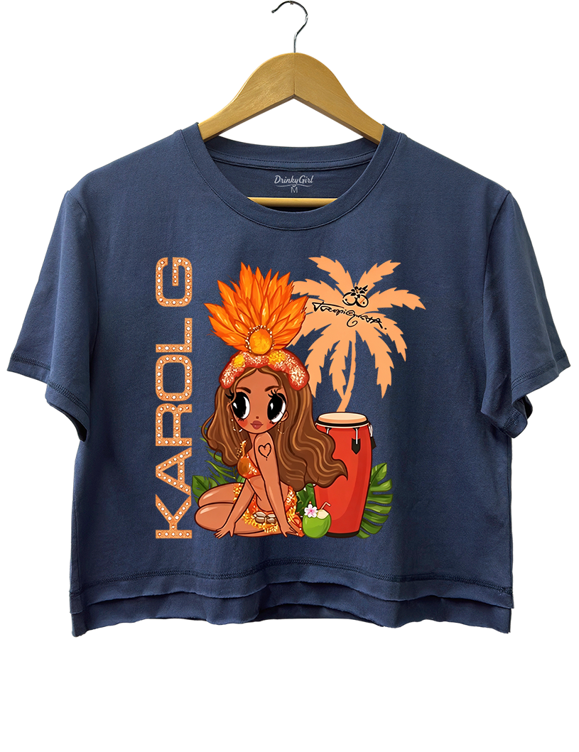 Tropicoqueta Latina Graphic Crop Top