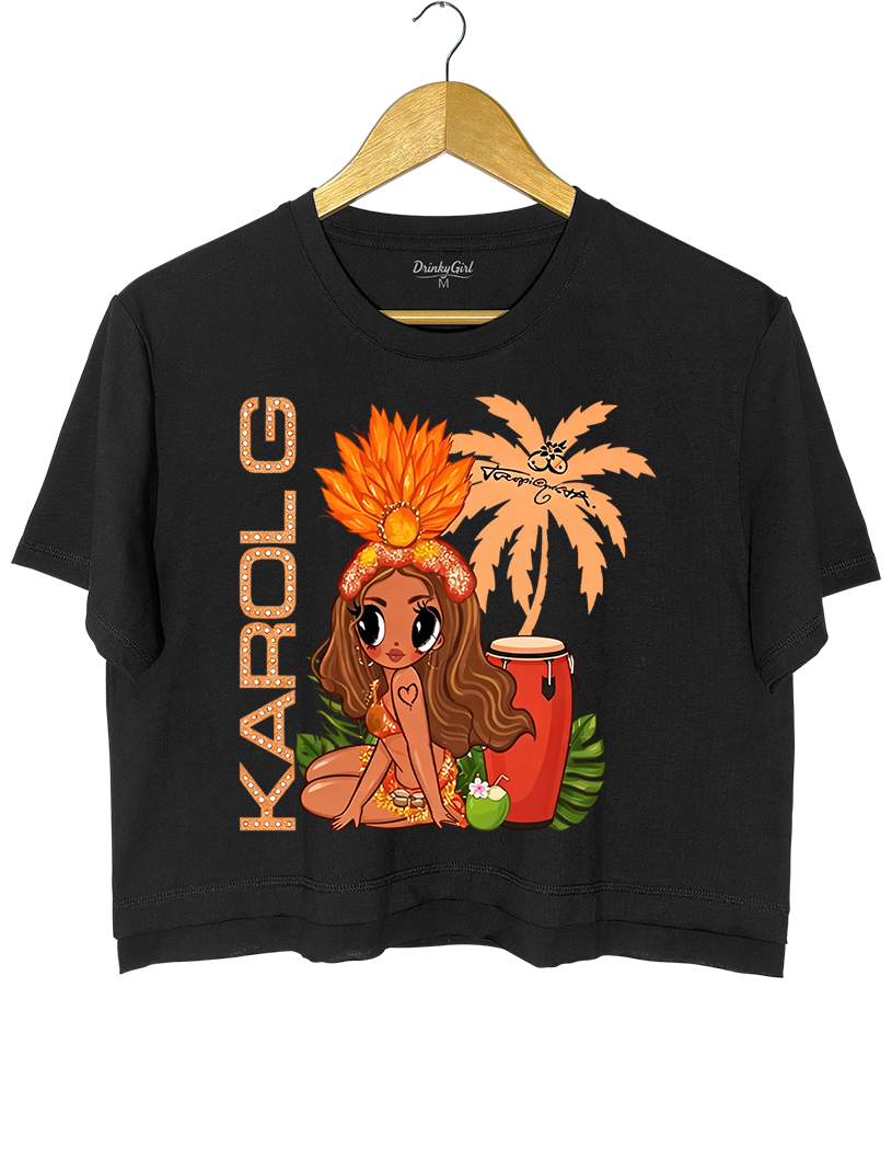 Tropicoqueta Latina Graphic Crop Top