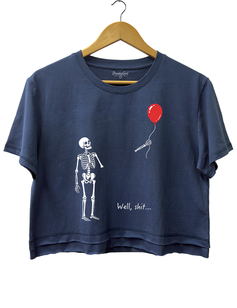Skeleton Lost Balloon Crop Top