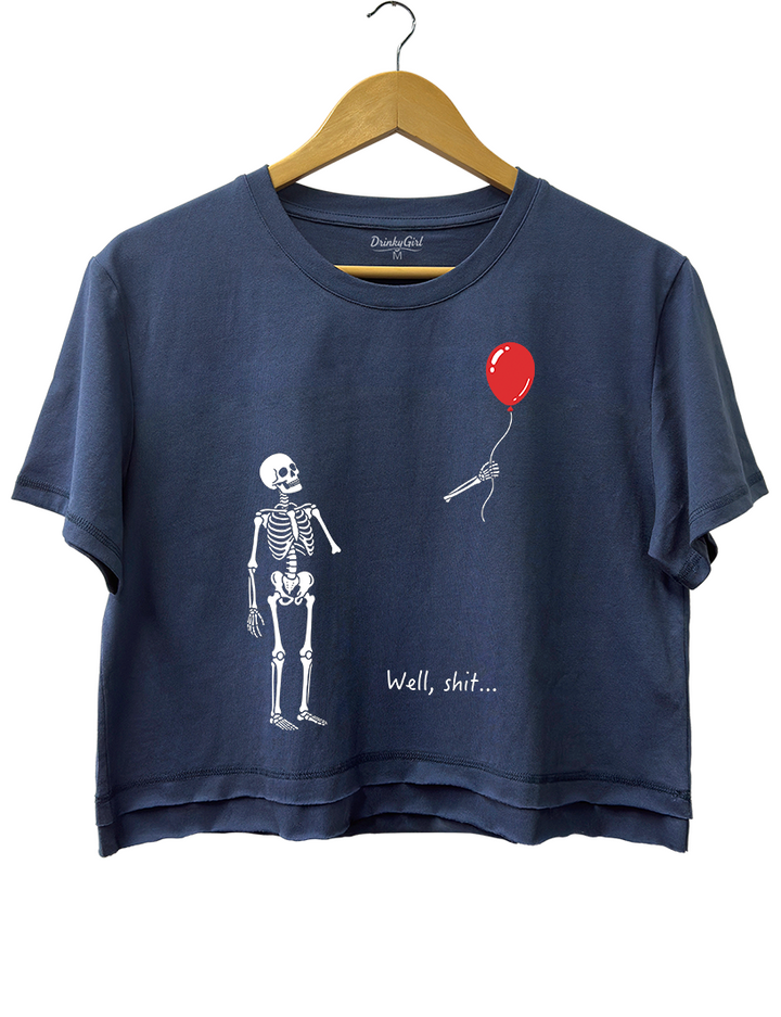 Skeleton Lost Balloon Crop Top