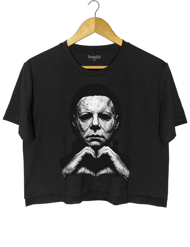 Michael Heart Hands Horror Movie Crop Top