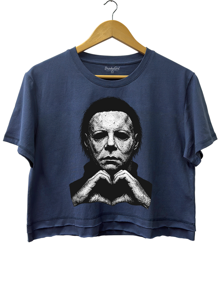 Michael Heart Hands Horror Movie Crop Top