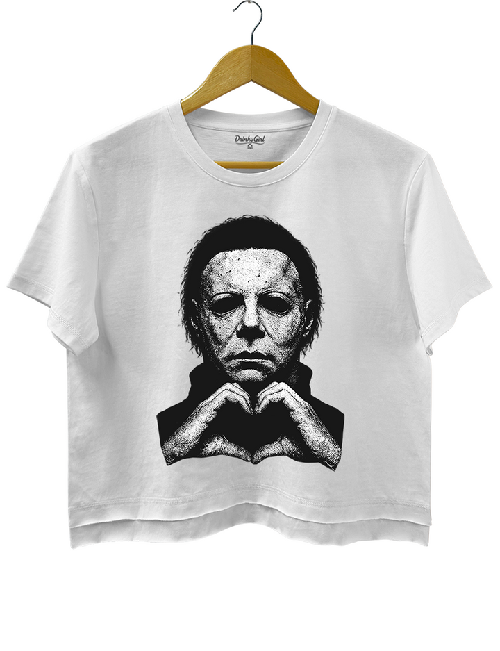 Michael Heart Hands Horror Movie Crop Top