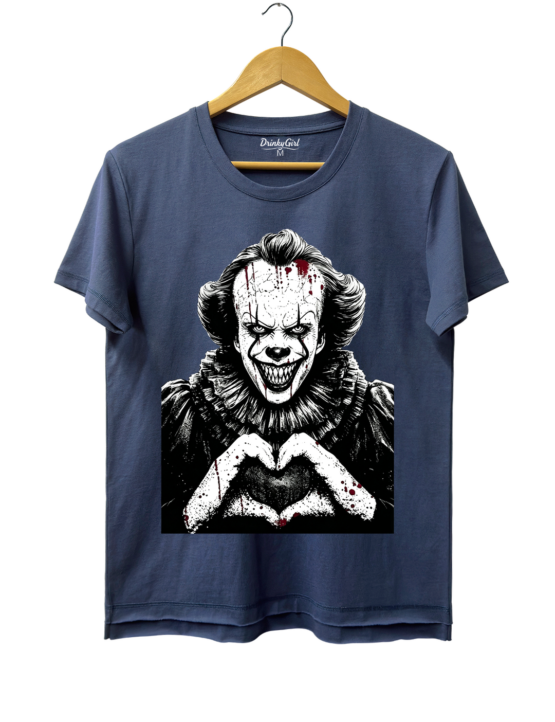 Halloween Characters Heart Hands Pennywise Tee