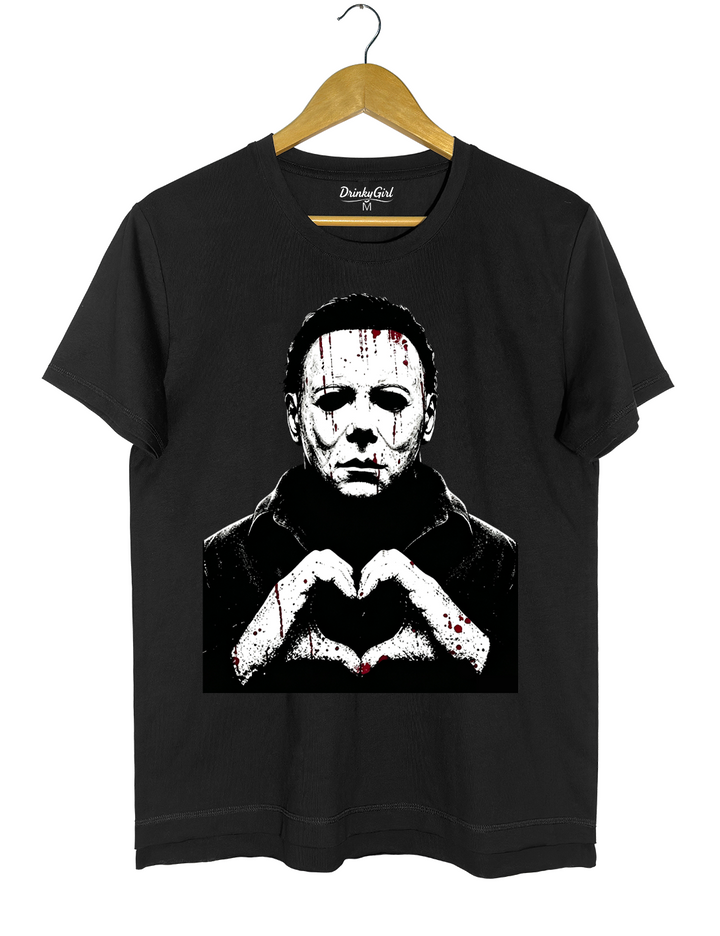 Halloween Characters Heart Hands Michael Tee