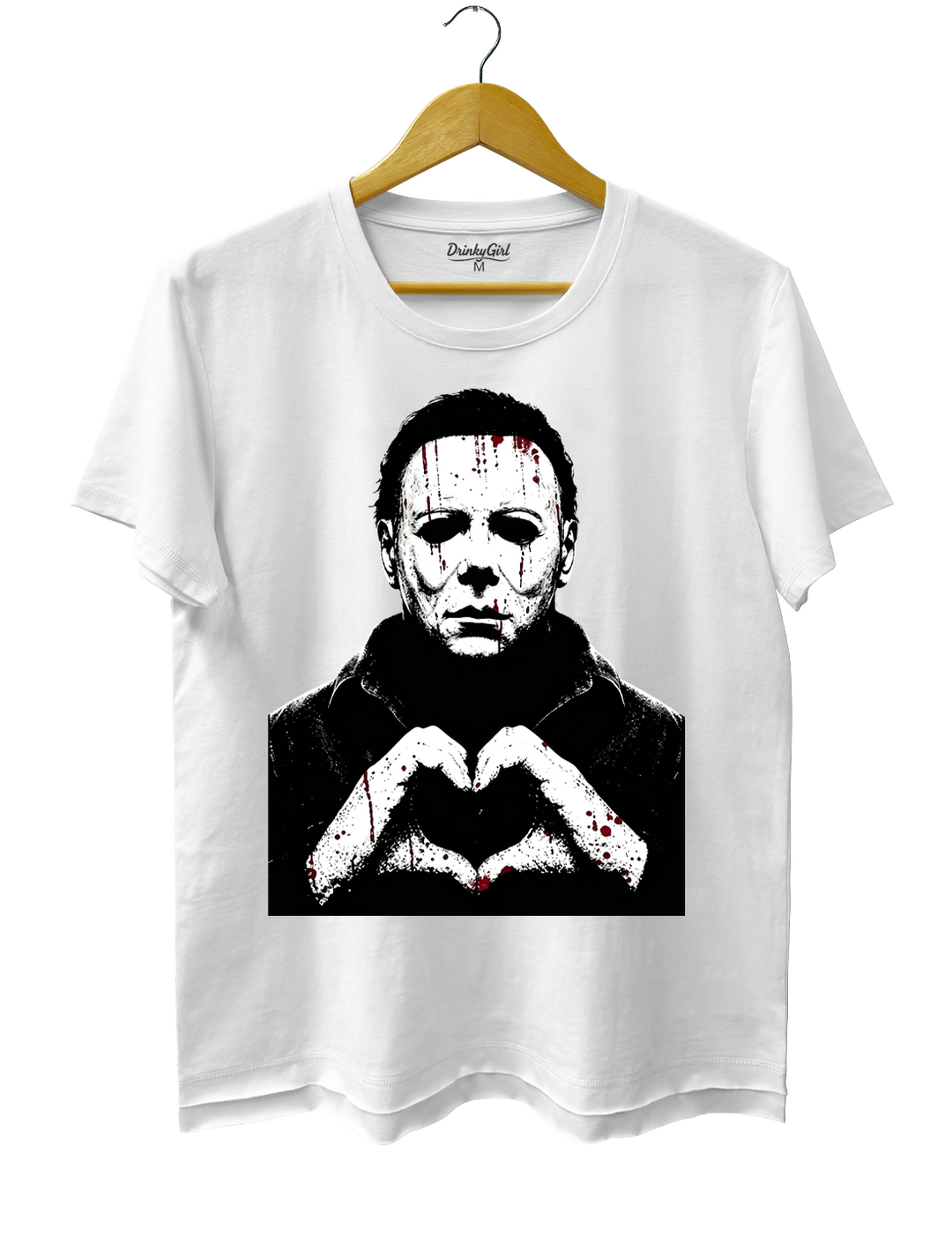 Halloween Characters Heart Hands Michael Tee