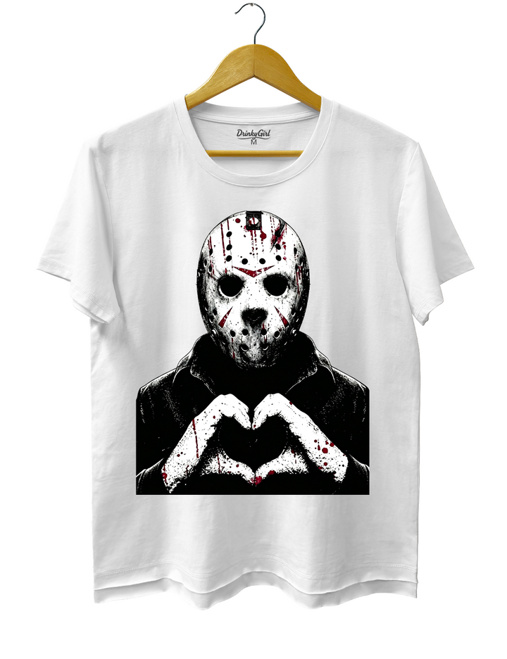 Halloween Characters Heart Hands Jason Tee