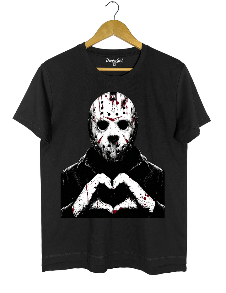 Halloween Characters Heart Hands Jason Tee