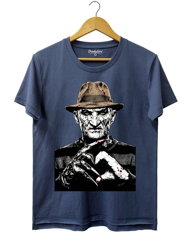 Halloween Characters Heart Hands Freddy Tee