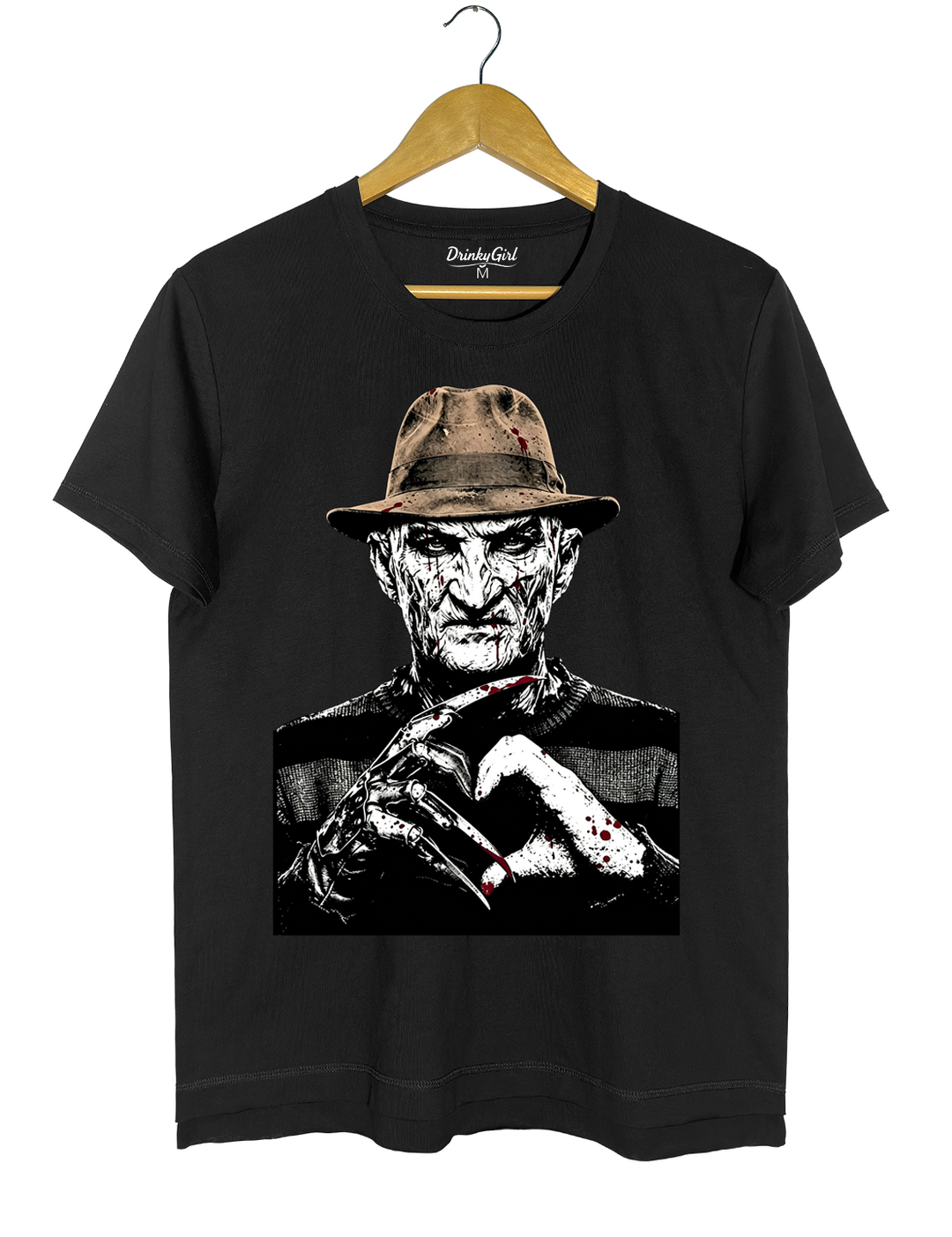 Halloween Characters Heart Hands Freddy Tee