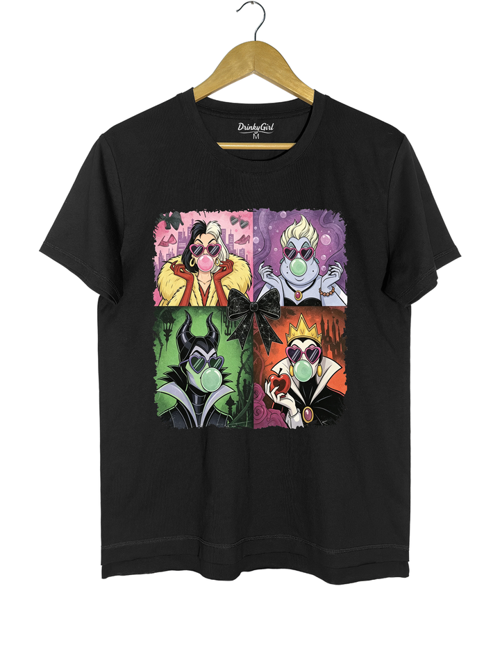 Retro Villains Halloween 90S Tee - Black