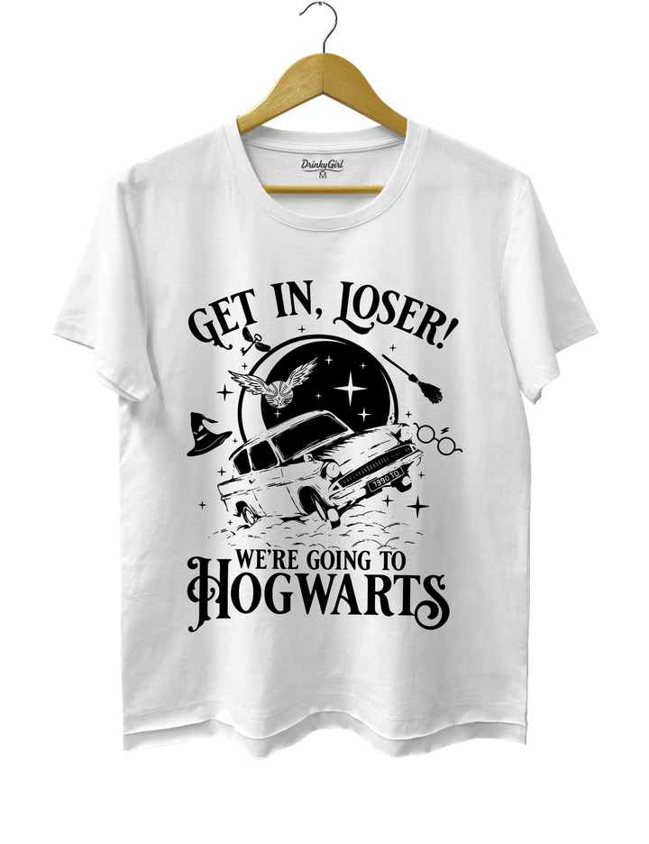 Get In Loser Wizard School Hogwarts Halloween Tee