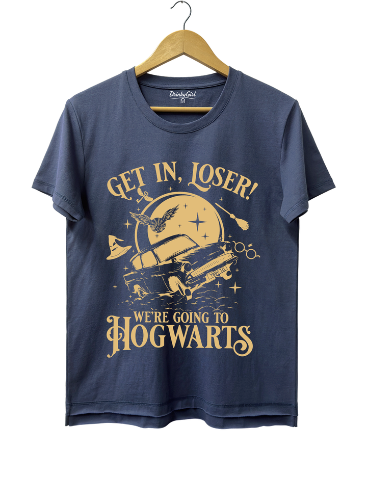 Get In Loser Wizard School Hogwarts Halloween Tee