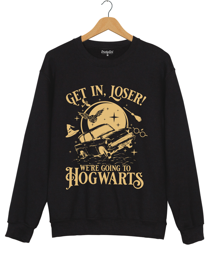 Get In Loser Wizard School Hogwarts Halloween Sweatshirt