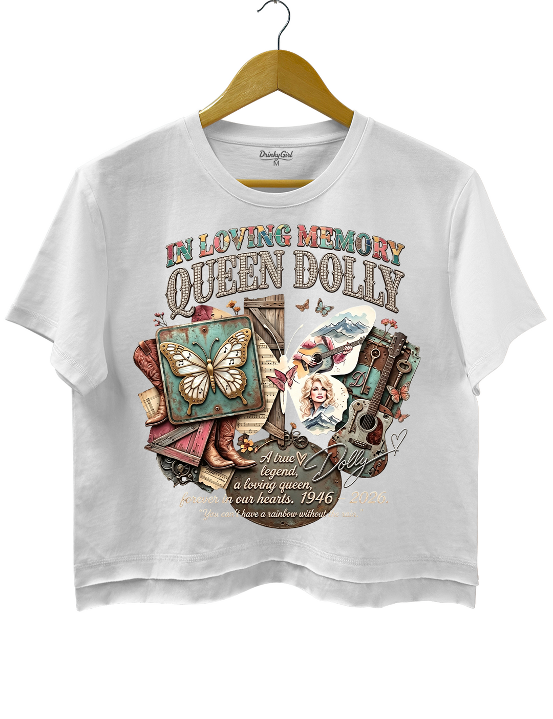 Dolly Parton Memorial Country Music Crop Top