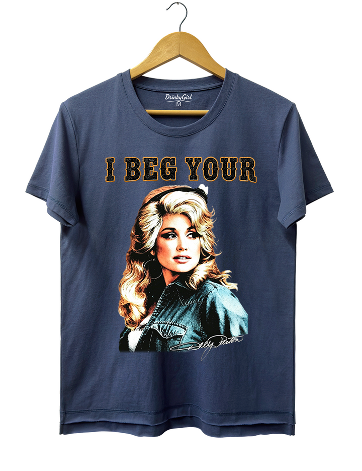 I Beg Your Parton Vintage Portrait Tee