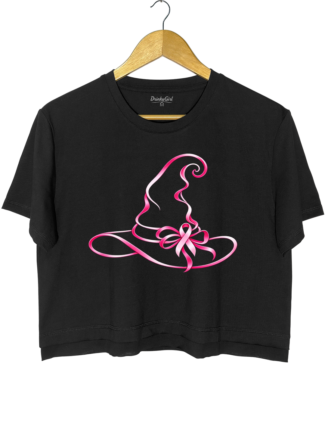Breast Cancer Awareness Witch Hat Crop Top