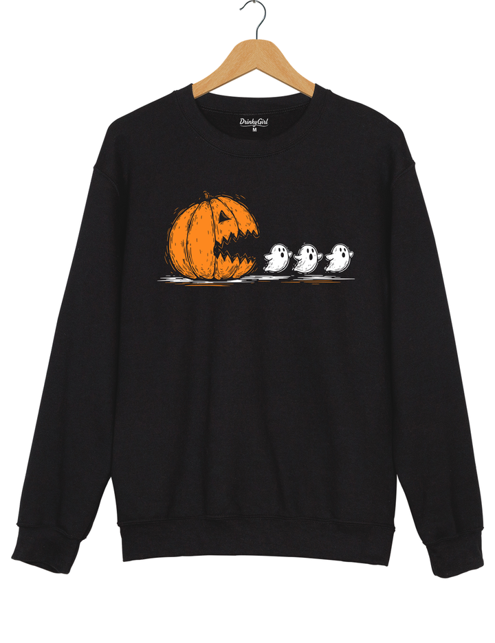 Halloween Pumpkin Eat Ghost Sweatshirt