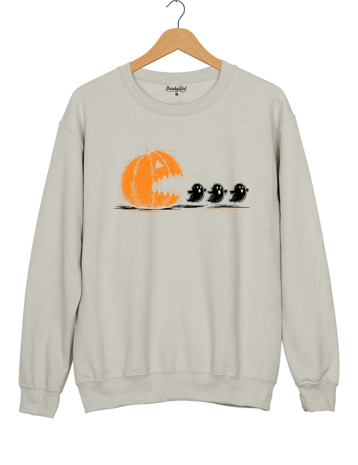 Halloween Pumpkin Eat Ghost Sweatshirt