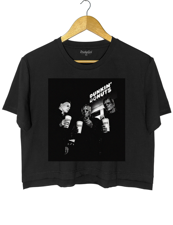 Michael And Jason Drink Dunkin’ Donuts Crop Top