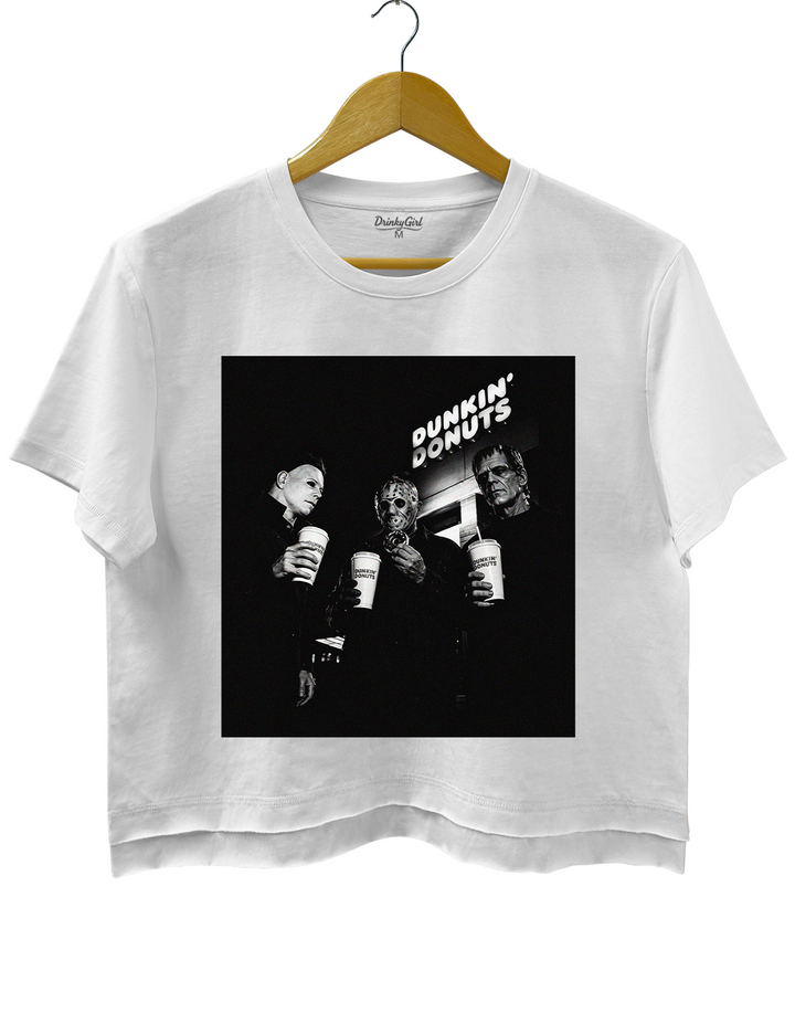 Michael And Jason Drink Dunkin’ Donuts Crop Top