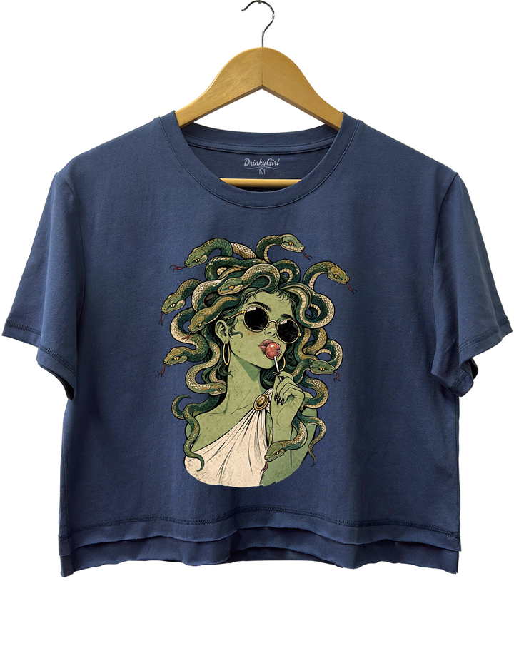 Medusa Lollipop Halloween Crop Top