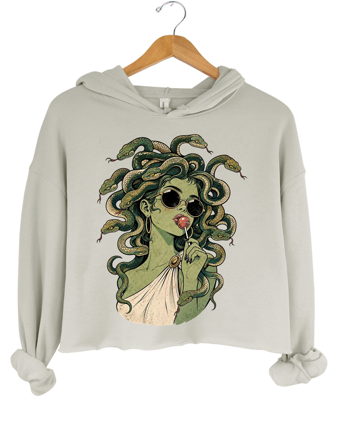 Medusa Lollipop Halloween Crop Hoodie