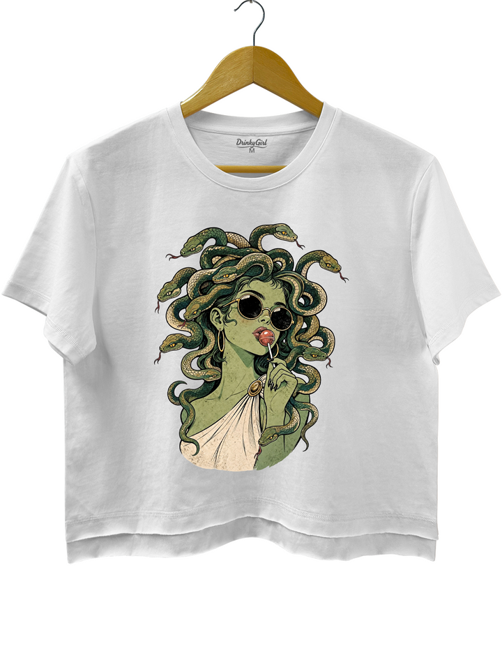 Medusa Lollipop Halloween Crop Top