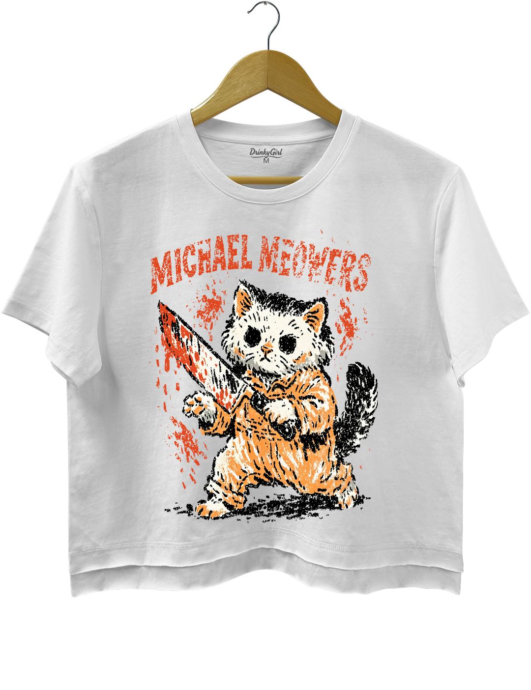 Michael Meowers Halloween Crop Top