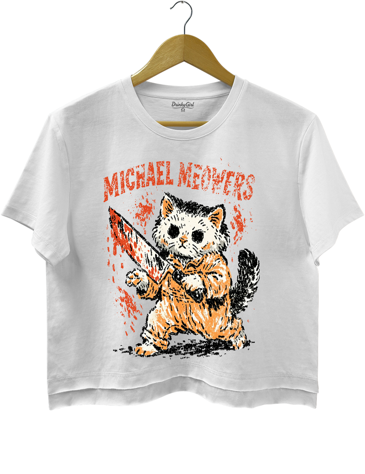 Michael Meowers Halloween Crop Top