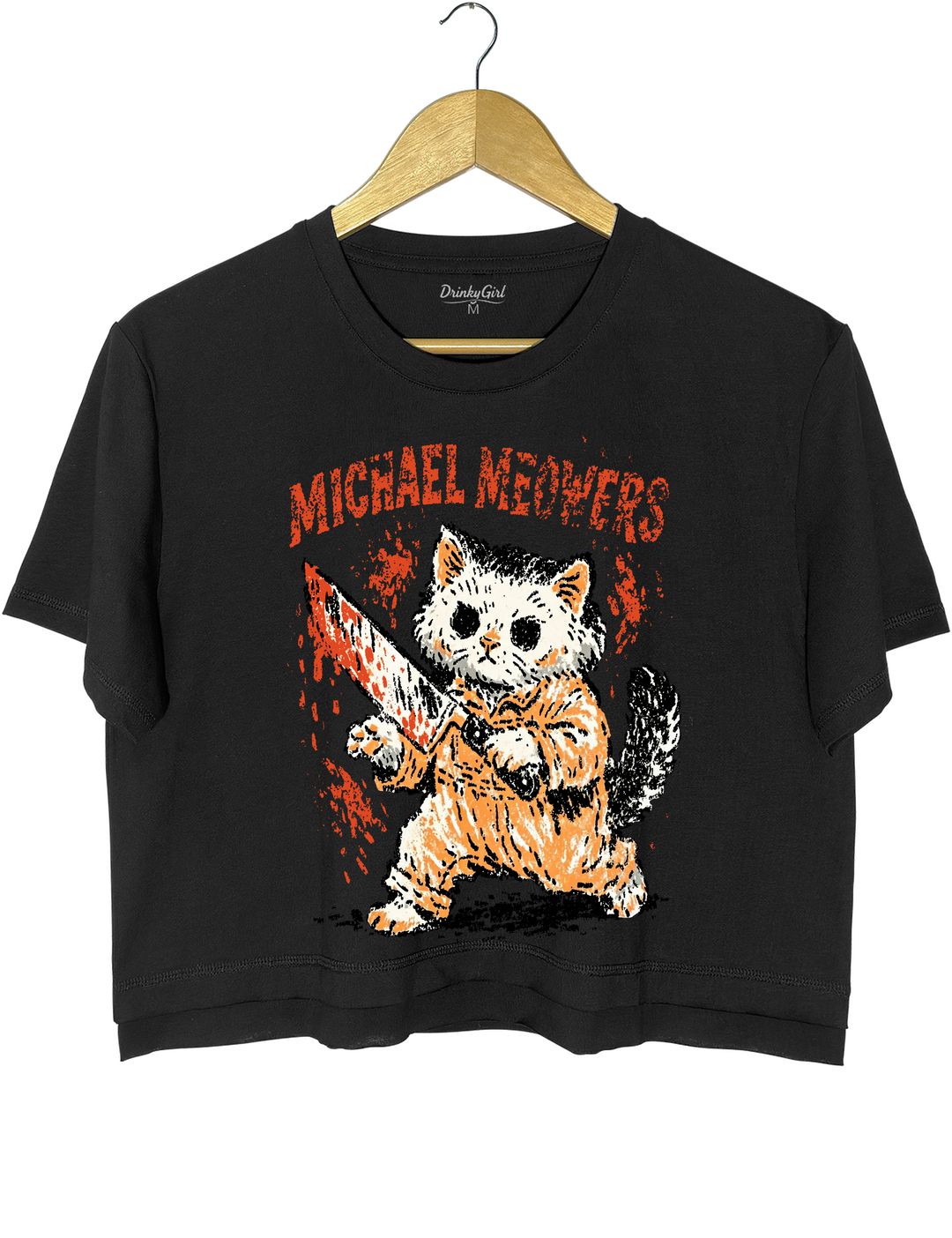 Michael Meowers Halloween Crop Top