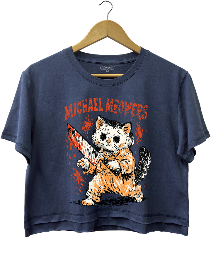 Michael Meowers Halloween Crop Top