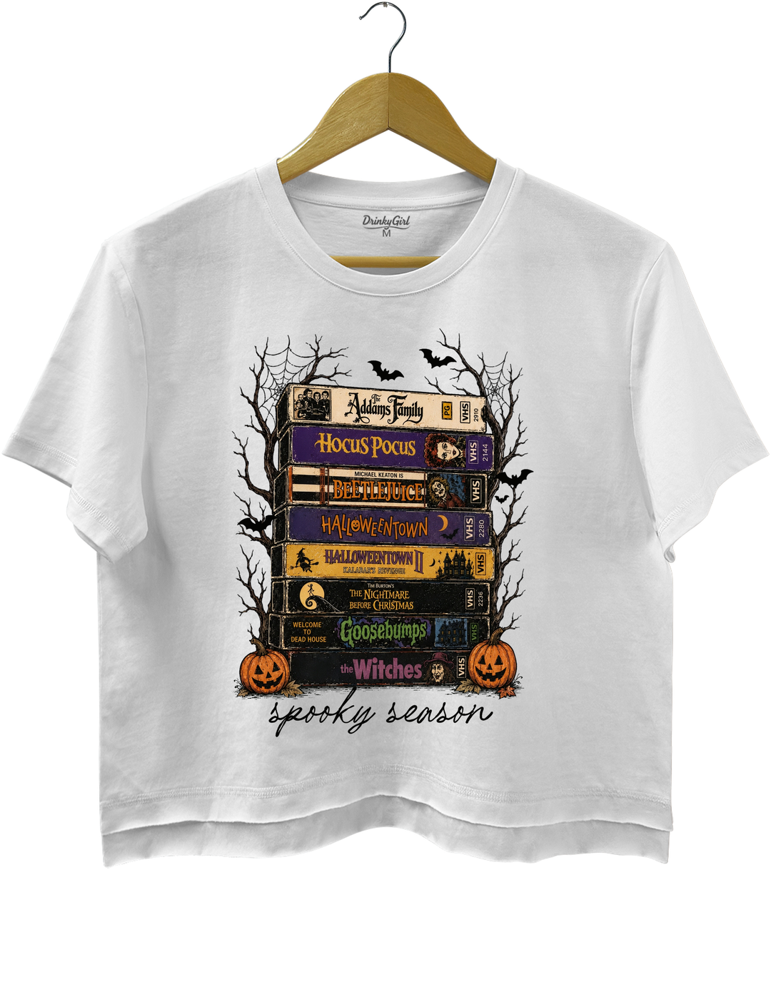Vintage Halloween VHS Crop Top