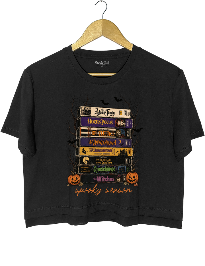 Vintage Halloween VHS Crop Top