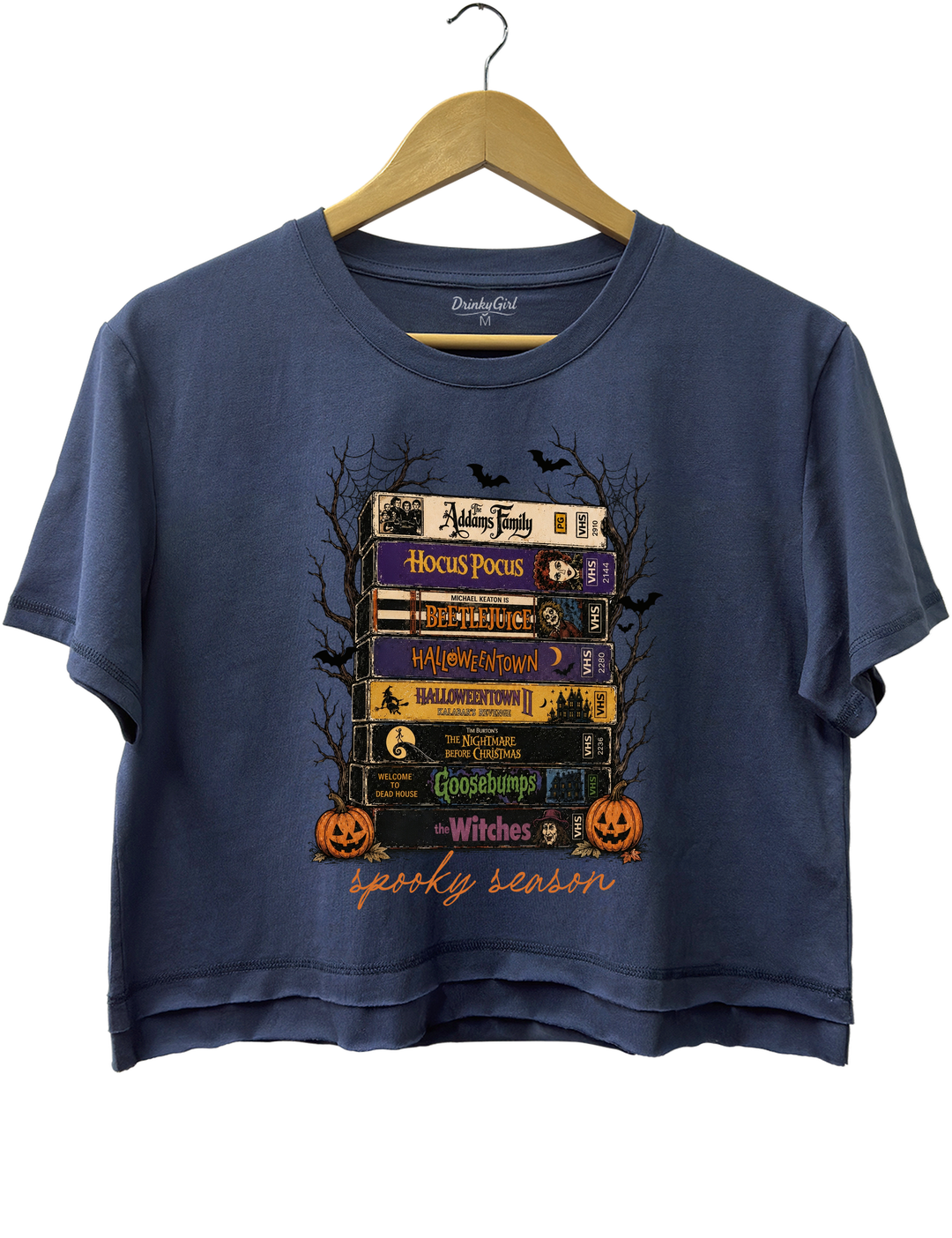 Vintage Halloween VHS Crop Top