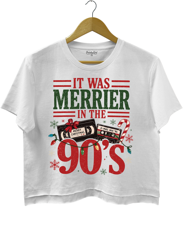 It Was Merrier In The 90s Christmas Crop Top