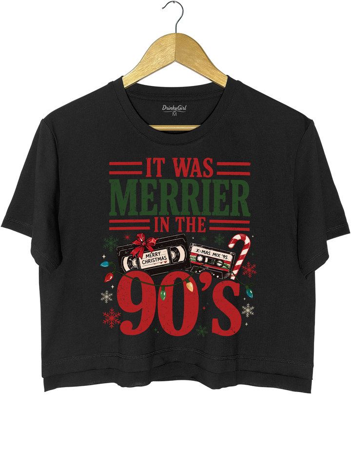 It Was Merrier In The 90s Christmas Crop Top