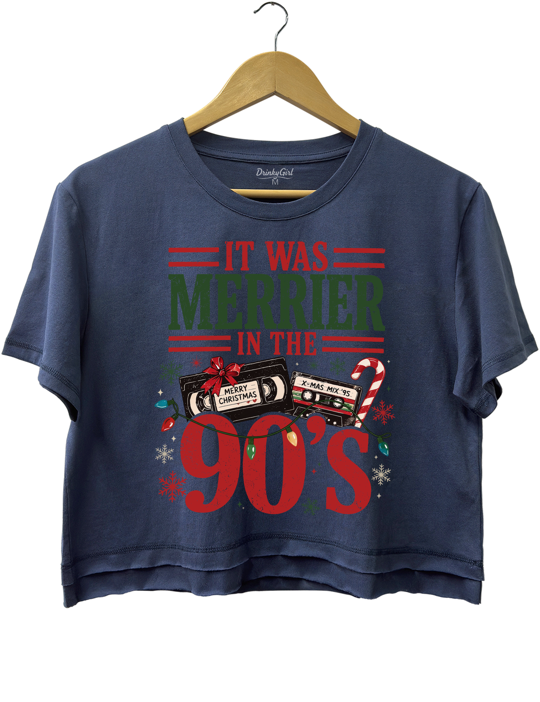 It Was Merrier In The 90s Christmas Crop Top