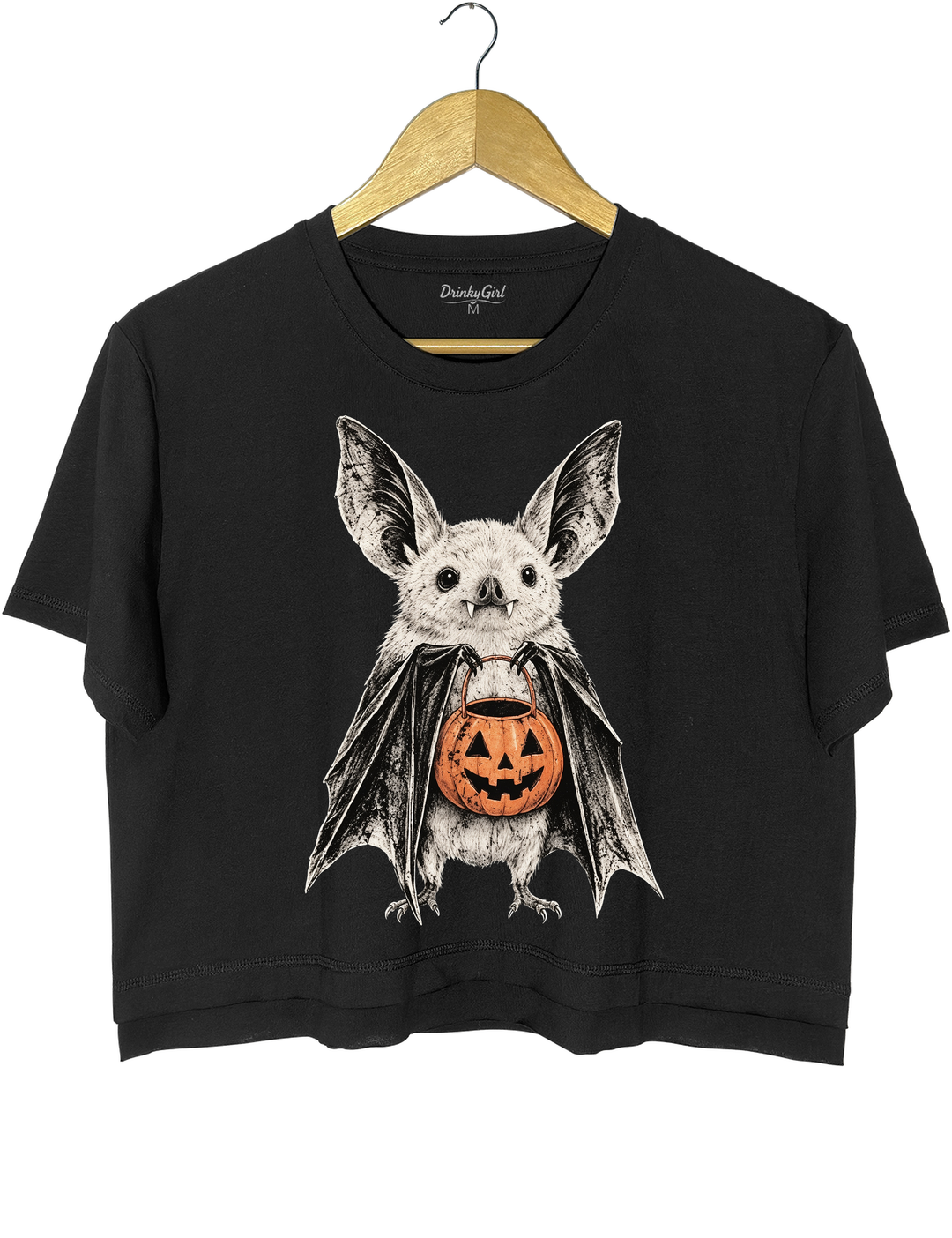 Retro Halloween Bat Crop Top