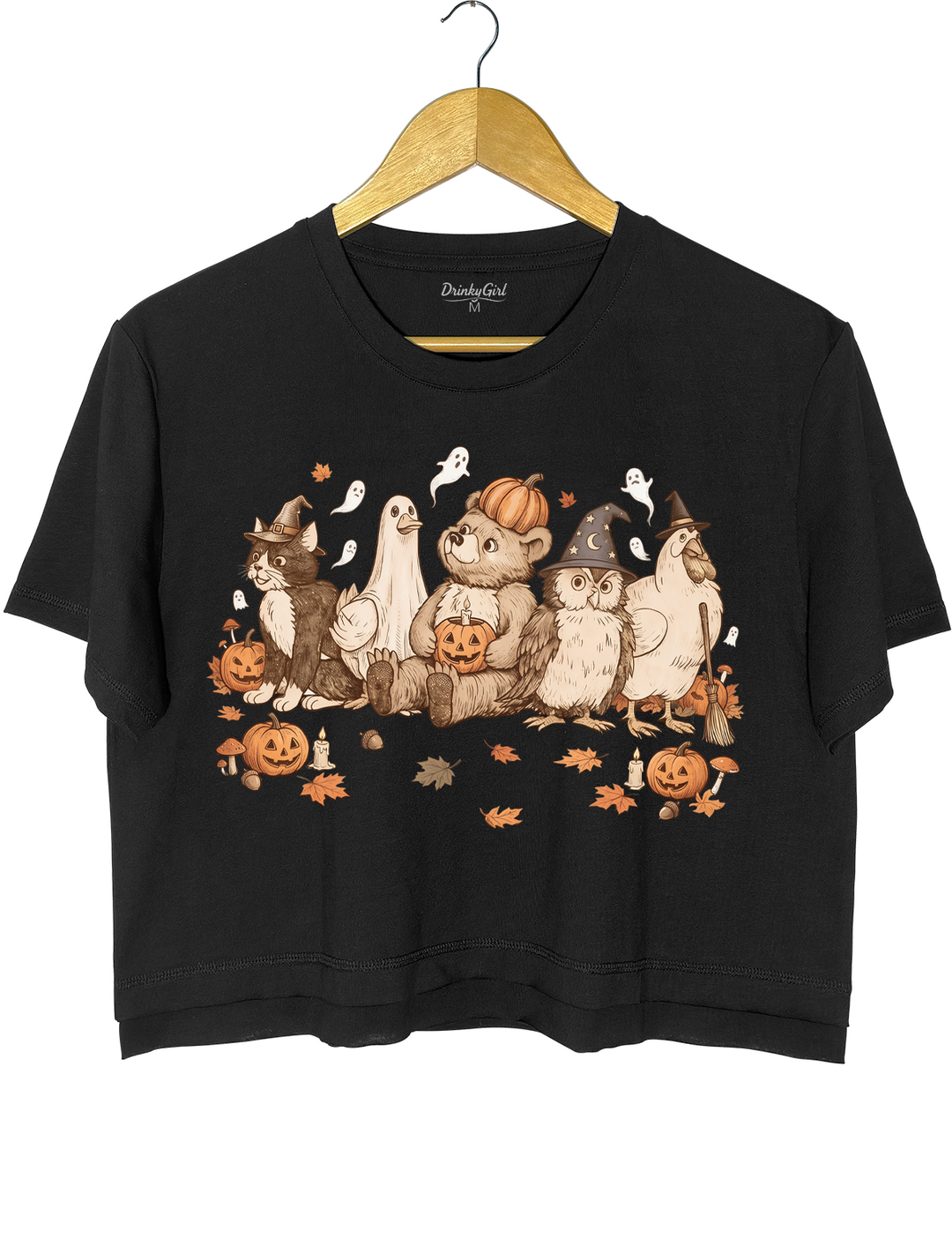 Vintage 90s Halloween Bear Crop Top