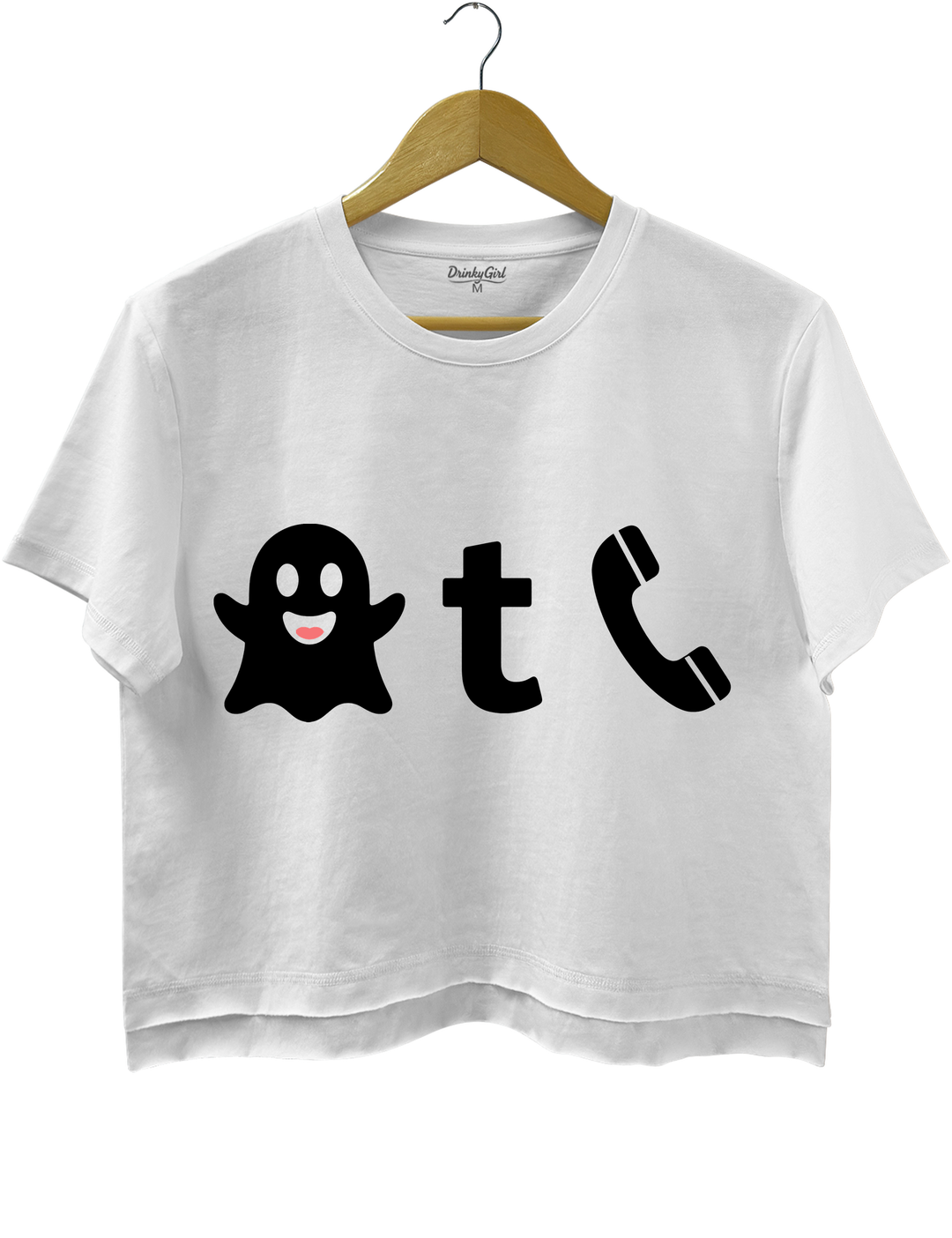 Cute Ghost Phone Crop Top