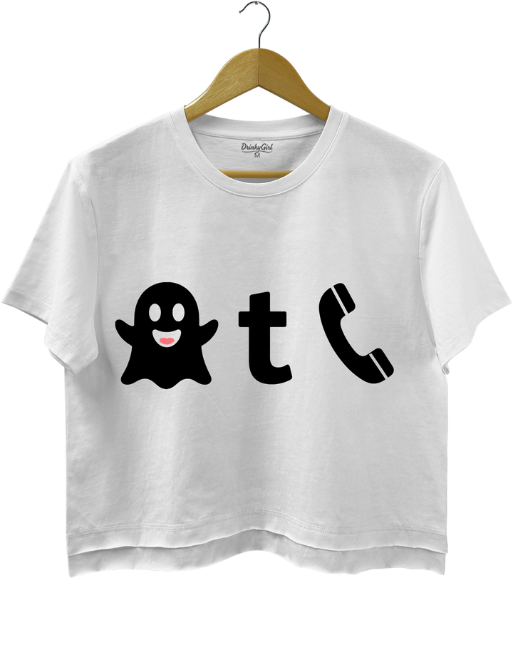 Cute Ghost Phone Crop Top