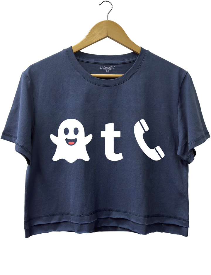Cute Ghost Phone Crop Top
