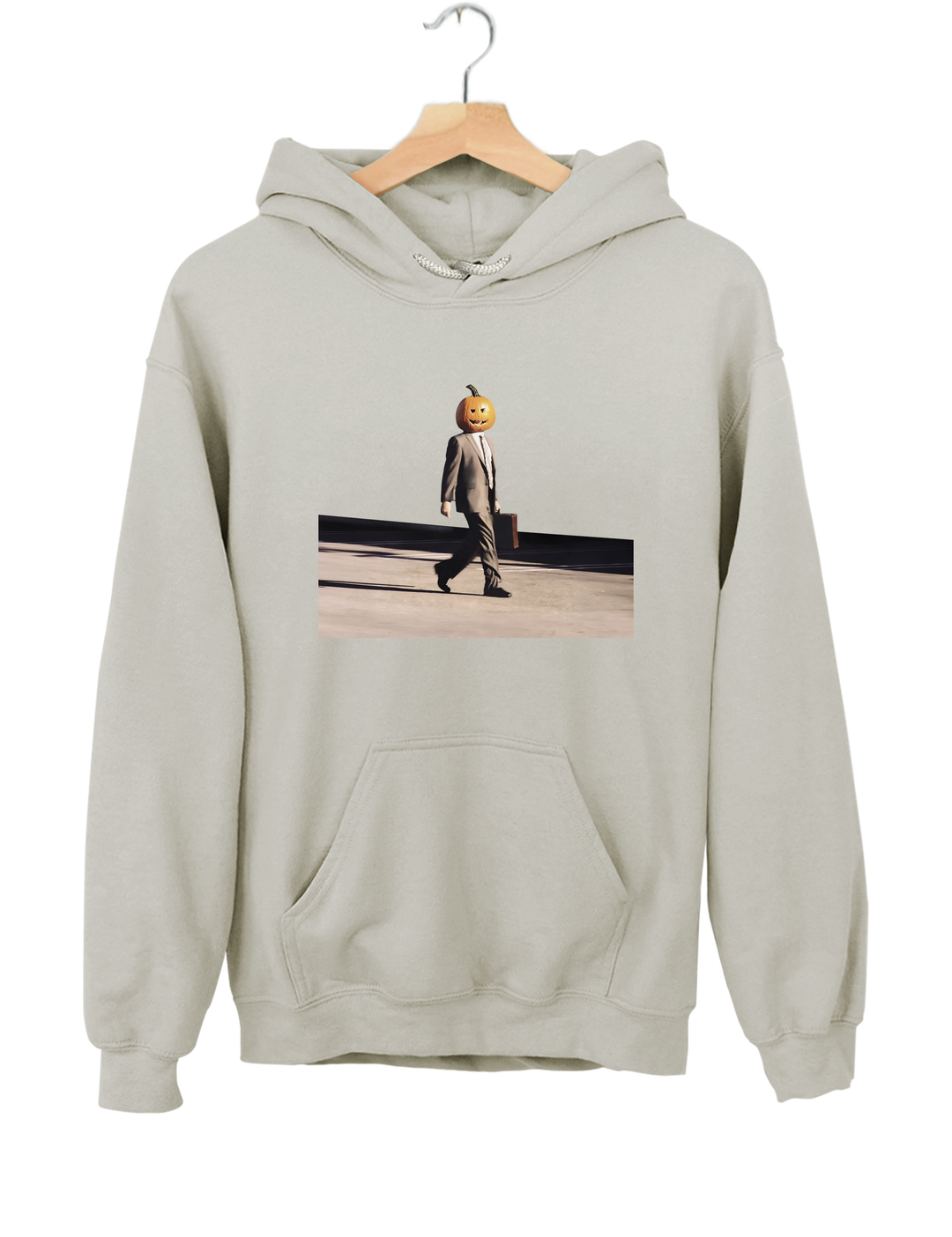 Funny Pumpkin Head Hoodie - Gray